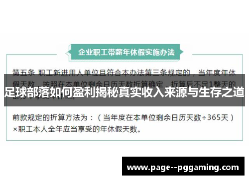 足球部落如何盈利揭秘真实收入来源与生存之道 足球部落如何盈利揭秘真实收入来源与生存之道